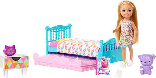 We did not find results for: Amazon Com Barbie Club Chelsea Toy 6 Inch Blonde Doll And Bedroom Playset With Working Trundle Bed Nightstand With Drawer Teddy Bear And More Gift For 3 To 7 Year Olds Amazon Exclusive Toys