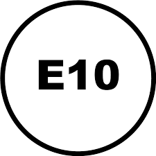E10 har 10% etanol inblandning. Bensin E10 Bil Vinyl Klistermarke Tenstickers