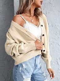 Jan 14, 2016 · this crochet sweater is both comfy and beautiful with the lace made from foundation single crochet and the shell stitch.&lt;br /&gt; Drop Shoulder Button Front Cardigan Shein Eur