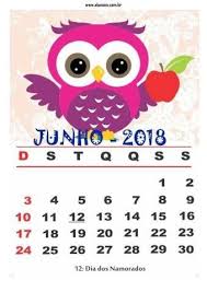 Calendario Mes De Junho De 2016 Calendario 2018 Para Imprimir Tema Corujas Aluno On Com Imagens Educacao Infantil Calendario 2018 Para Imprimir Imagens Educacao
