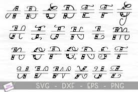 Weekly free svg cut file diy craft inspirations & videos 👇🏼✨click this link for more✨👇🏼 smart.bio/freesvgcaluyadesign. Split Letters A Z 26 Split Monogram Files Hearts 218353 Monograms Design Bundles Monogram Svg Lettering Svg