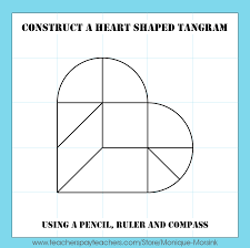 Valentine S Day Heart Tangram Patterns Valentijnen Valentijnsdag Gecijferdheid