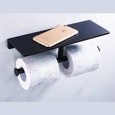A diy toilet paper holder is often considered usual bathroom stuff and mostly there is no discussion on it. Luxury Double Oil Rubbed Bronze Brass Toilet Paper Roll Holder Industrial Unique Wall Mounted Black Tissue