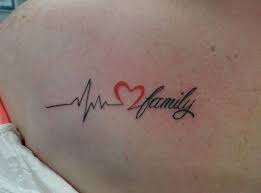 Herzschlag Tattoo Mit Familien Motiv Herzschlag Tattoo Tatowierungen Tattoo Familie