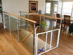 Mini posts do not break a single line of the glass railing. Wood Stairs And Stainless Steel Glass Railings Contemporary Staircase Austin By Designers Custom Floors Llc Houzz Uk