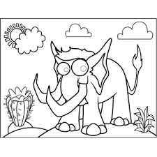 Supercoloring.com is a super fun for all ages: Cute Woolly Mammoth Coloring Page