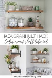 Ikea Granhult Wood Shelf Hack Handmade Weekly Diy Home Decor Easy Wood Shelves Diy Dining Room