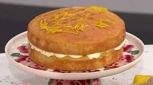 Juliet Sear S Lemon Drizzle Layer Cake Food This Morning Lemon Drizzle Drizzle Cake Baking Mix