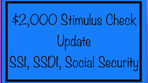 2 000 Stimulus Check Update For Ssdi Ssi Social Security Low Income December 26 Update Youtube