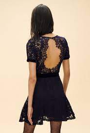 Prix régulier €40,00 prix réduit €29,96. Robe Dos Nu Cintree En Dentelle En Taille 40 Claudie Pierlot