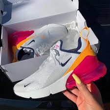 Air Max 270 Premium Nike 270 Black And Blue Womens Air Max 270 Sorbet Sneakers In 2020 Nike Shoes Women Sneakers Fashion Nike Air Shoes
