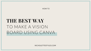 Vision board app for laptop. The Best Way To Make A Vision Board Using Canva