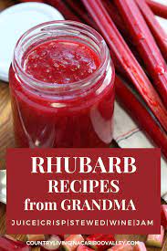 8 Great Ways To Use And Preserve Rhubarb For Cooking Rhubarb Recipes Rhubarb Jam Recipes Frozen Rhubarb Recipes
