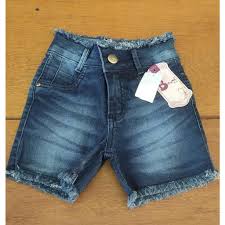 Short Jeans Juvenil Infantil Feminino Jeans Escuro Com Lycra Shopee Brasil