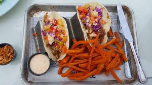 Cook until leeks are tender, about 30 minutes. Fish Tacos And Sweet Potato Fries Yummy And Pretty Picture Of Pelican Landing Fort Lauderdale Tripadvisor