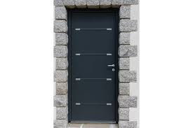 Porte D Entree En Aluminium Avec Inserts En Inox Porte Fenetre Pvc Volet Battant Pvc Porte Fenetre Bois