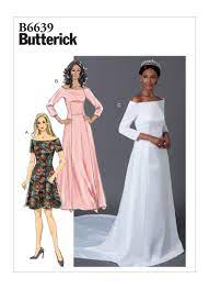 B6639 Misses Dress Sewing Pattern Butterick Patterns Wedding Dress Sewing Patterns Wedding Dress Patterns Gown Pattern