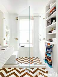 So why not design it carefully. 10 Bold Colored Floors That Wow Bathroom Tile Designs Chevron Bathroom Bathrooms Remodel