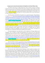 Penal code 367, penal code325 a, a penal code 304, penal code 409 sek. Compare And Contrast The Introduction Of English Law In Strait Settlement And Malay State Studocu