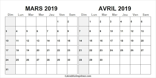 Calendrier Lunaire Mars Avril 2019 Blanc Modele Vacances A Imprimer Calendrier Lunaire Calendrier Modele De Calendrier Mensuel