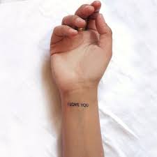 Tattoos are a great way of expressing one's feeling and desires to the world. I Love You Semi Permanent I You Tattoo By Easy Ink The Revolutionary Long Lasting Temporary Tattoo Easy Ink