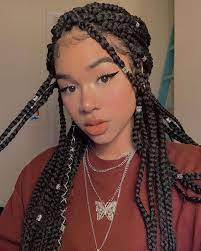 Instagramの上 Melaninrichボムシェルズ Melaninrichbombshel Ls Hair Styles Box Braids Hairstyles Braided Hairstyles