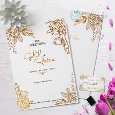 Perlu anda ketahui bahwa surat ini berbeda dengan contoh surat undangan resmi perusahaan dan organisasi dan juga surat resmi perusahaan dan undangan (format penulisan surat dan contohnya). Undangan Pernikahan Motif Gold Emas Cantik Elegant Mewah Simple Murah Cepat Tebal Shopee Indonesia
