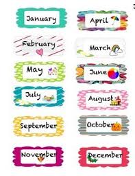 Months Of The Year Birthday Charts Birthday Charts