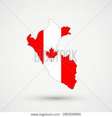 The flag of new brunswick, canada_is a banner modelled after the province's coat of arms & was adopted by proclamation on february 24, 1965. Peru Map Canada Flag Vector Photo Free Trial Bigstock