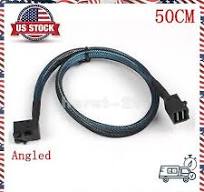 Internal Mini SAS HD SFF-8643 to SFF-8643 SAS 3.0 12Gbs Angled Server Cable  | eBay