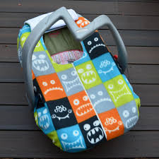 Monster Faces Baby Car Seat Cover For Infant Car Seat Blanket Etsy Baby Car Seats Infant Car Seat Cover Car Seats