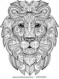 Use this lesson in your classroom, homeschooling curriculum or then, give each child their own plate and markers. Hand Drawn Doodle Zentangle Lion Illustration Decorative Ornate Vector Lion Head Drawing For Colo Lion Coloring Pages Lion Illustration Mandala Coloring Pages