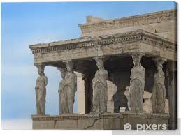 The porch of caryatids, porch of maidens, caryatid statue, erechtheion, acropolis, parthenon, temple of athena, ionic columns, ancient greek. Porch Of Maidens Caryatids From Erechtheion Acropolis Canvas Print Pixers We Live To Change