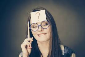 Blonde Woman Eyeglasses Question Mark Head Having Something Mind Thinking —  Stock Photo © Voyagerix #208212698