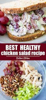 Easy Chicken Salad Recipe With Grapes Everyone Loves This Crazy Good Chicken Salad Healthy Chicken Salad Recipe Chicken Salad Recipe Easy Easy Chicken Salad