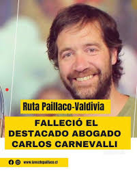Expreso mi más sentido pésame por el lamentable fallecimiento del académico  y abogado Carlos Carnevali Dickinson, colega, ex compañero de colegio, cuya  partida enluta a la región por completo. Expreso mis condolencias
