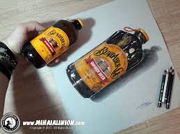 Label the beer can with whatever brand you want. Drawing Bundaberg Ginger Beer Realistic 3d Art Mihai Alin Ion