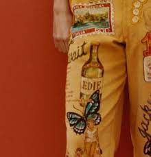 The latest example of this trend is the harry styles vogue magazine cover shoot, where he wore a dress and other female inspired clothing. Harry Styles Fashion Archive On Twitter Harry S Custom Trousers By Bode Feature The Poem The Wait By Richard Brautigan