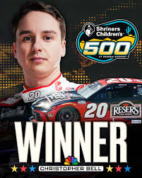 CHRISTOPHER BELL WINS AT PHOENIX! 🏁🏁🏁 He becomes the first driver to win  three NASCAR Cup Series races in a row since Kyle Larson in 2021.