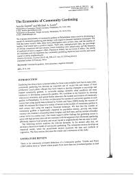 Maybe you would like to learn more about one of these? Pdf The Economics Of Community Gardening