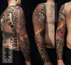 Pin By Riika On Barbar Japanese Hawk Tattoo Japanese Tattoo Sleeve Tattoos