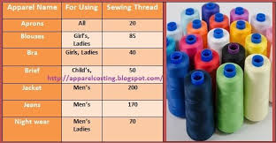 sewing thread consumption in apparel industry pajama suit