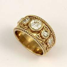 Diamond Byzantine Ring Multi Gem Ring Byzantine Rings Fancy Rings