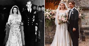 The bride was the elder daughter of king george vi and heir presumptive to the british throne. See Photos Of Princess Beatrice S Wedding Dress Popsugar Fashion