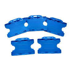 Blue Plastic Antimicrobial Double Sided ID Card Name Tag Badge Holder  Horizontal - Etsy
