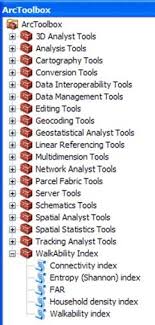 20 kaki = 6.096 meter: Custom Toolbox Walkability Index In Arctoolbox In Arcgis Left Download Scientific Diagram