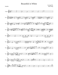 Download And Print In Pdf Or Midi Free Sheet Music For Beautiful In White By Westlife Arranged By James Avery F Sheet Music Violin Sheet Music Free Sheet Music