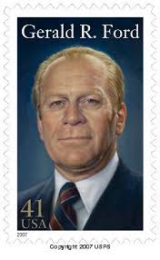 Big news about the work at ford: Stamp Announcement 07 38 Gerald R Ford