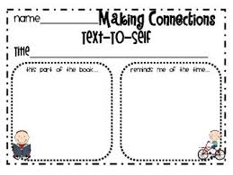 Making Connections Poster Set And Response Sheets Text To Self Connection Text To Self Kindergarten Reading