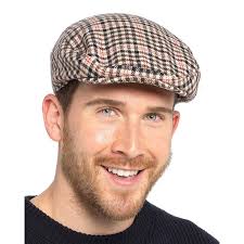 Tom Franks Check Flat Cap